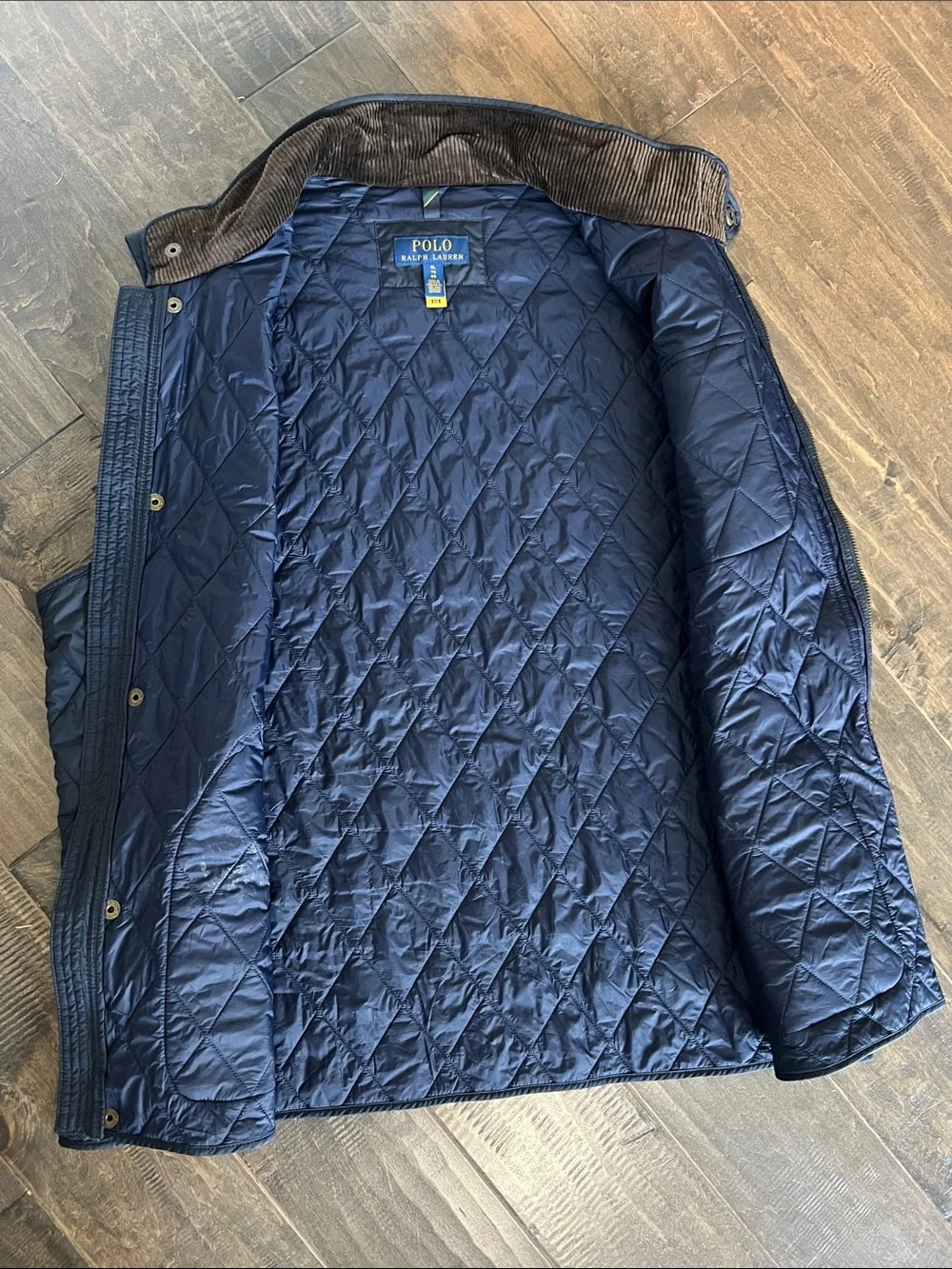 Polo by Ralph Lauren Navy Diamond-Quilted Men's Vest Size XL